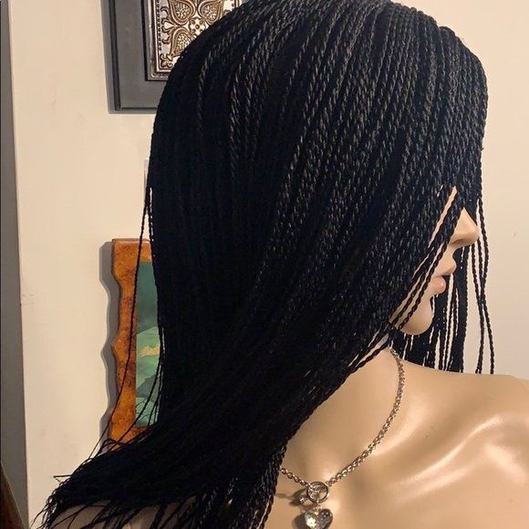 Hand twisted braids full lace wig main image 10